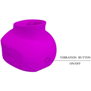 PRETTY LOVE - ESTELLE TONGUE CLITORIS STIMULATOR 12 VIBRAÃÃES ROXO